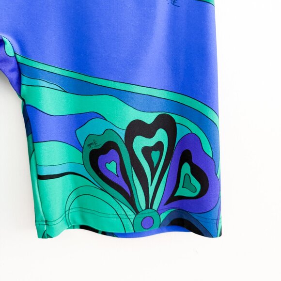 PUCCI Blue Orchidee Printed Off-the-shoulder Romper - Picture 9 of 16